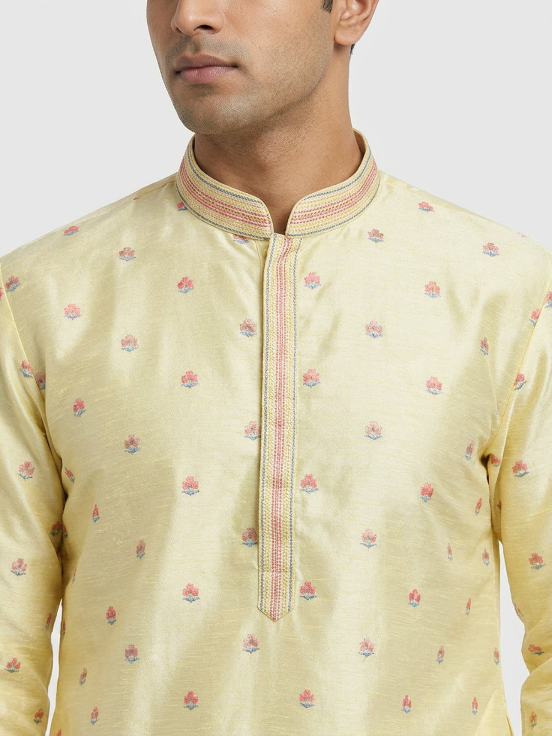 Sanman Ethnix By Raymond Orange Kurta