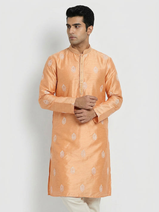 Sanman Ethnix By Raymond Orange Kurta