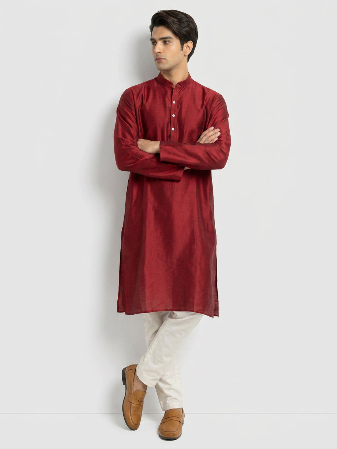 Ethnix By Raymond Maroon Kurta