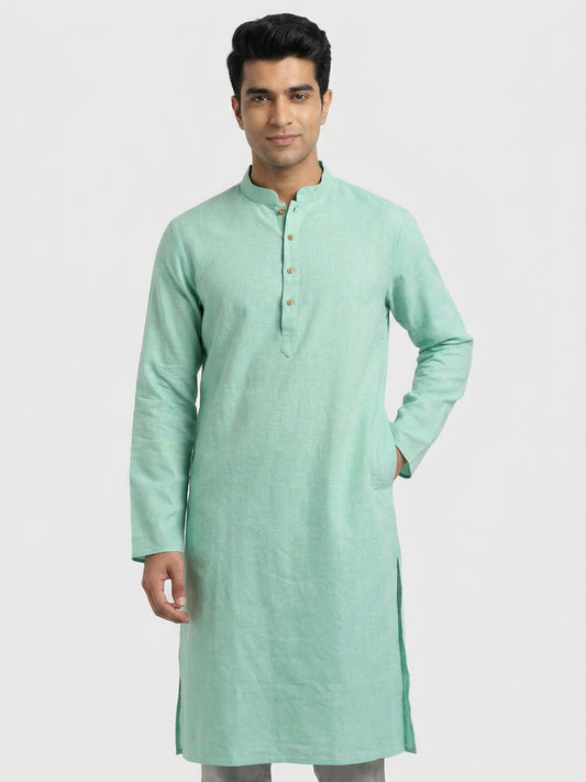 Sanman Ethnix By Raymond Orange Kurta
