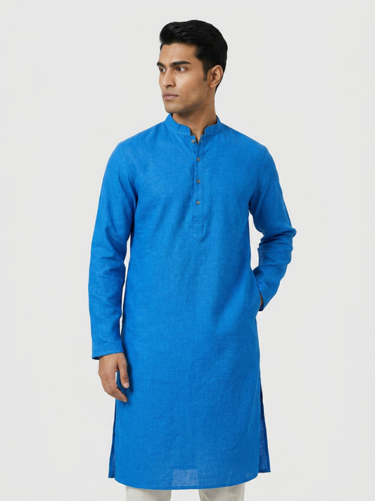 Sanman Ethnix By Raymond Orange Kurta