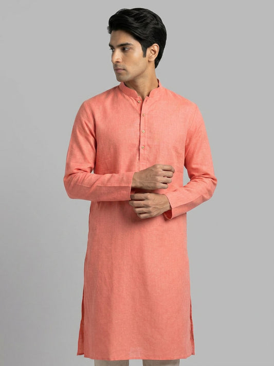 Sanman Ethnix By Raymond Orange Kurta