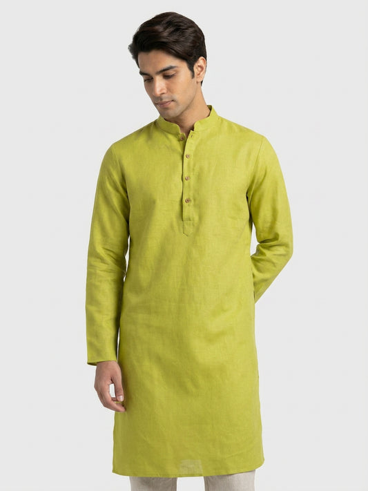 Sanman Ethnix By Raymond Orange Kurta