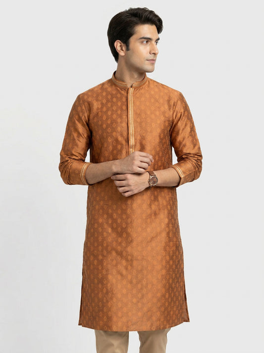 Sanman Ethnix By Raymond Orange Kurta