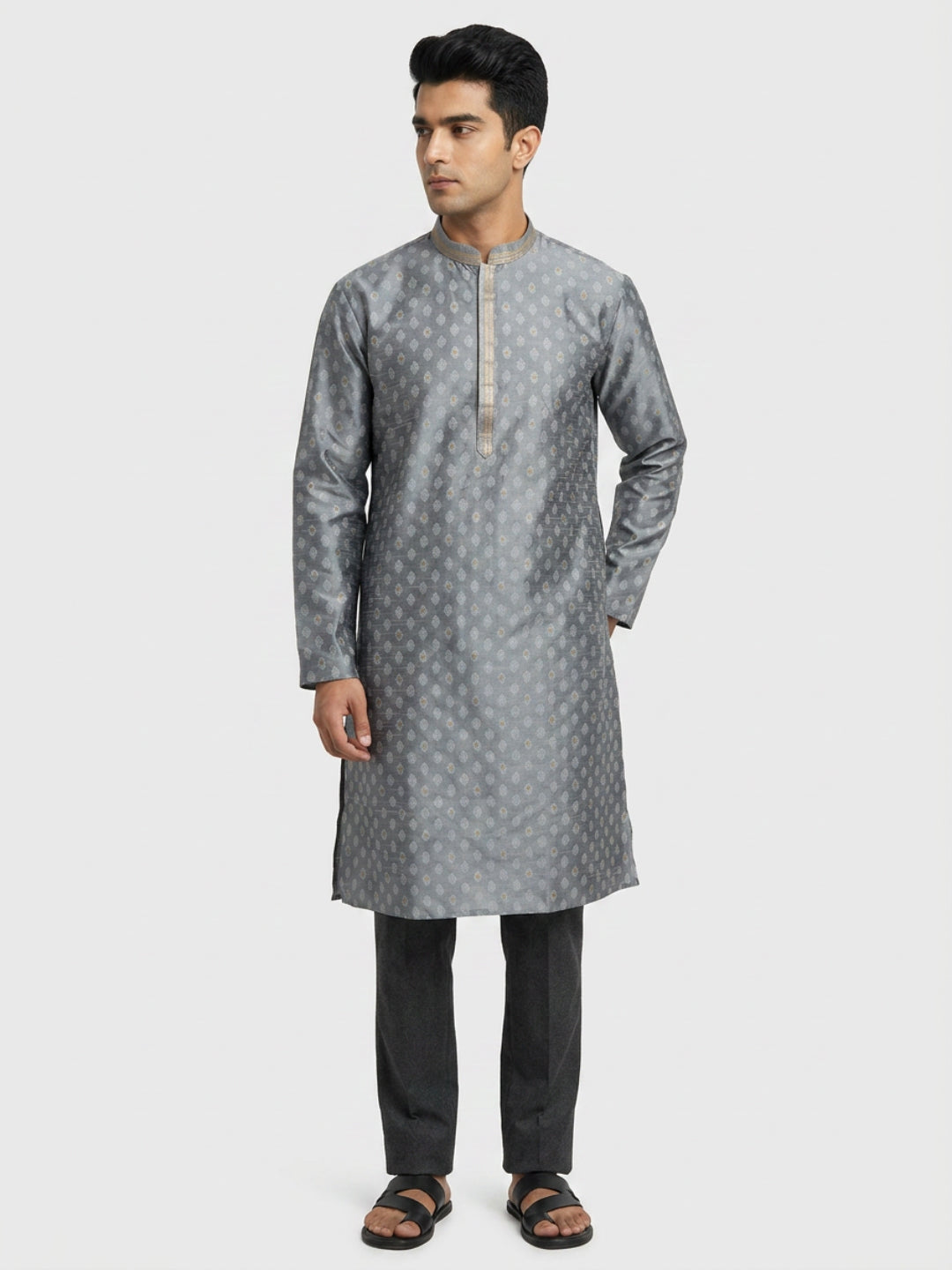 Sanman Ethnix By Raymond Orange Kurta