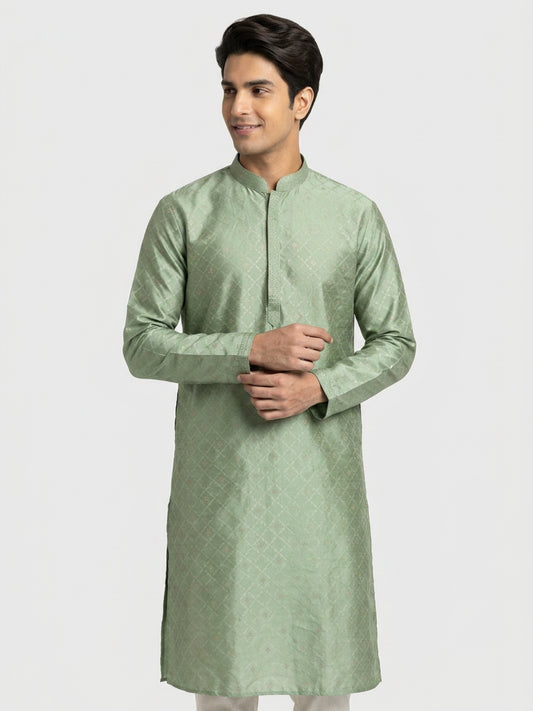 Sanman Ethnix By Raymond Orange Kurta