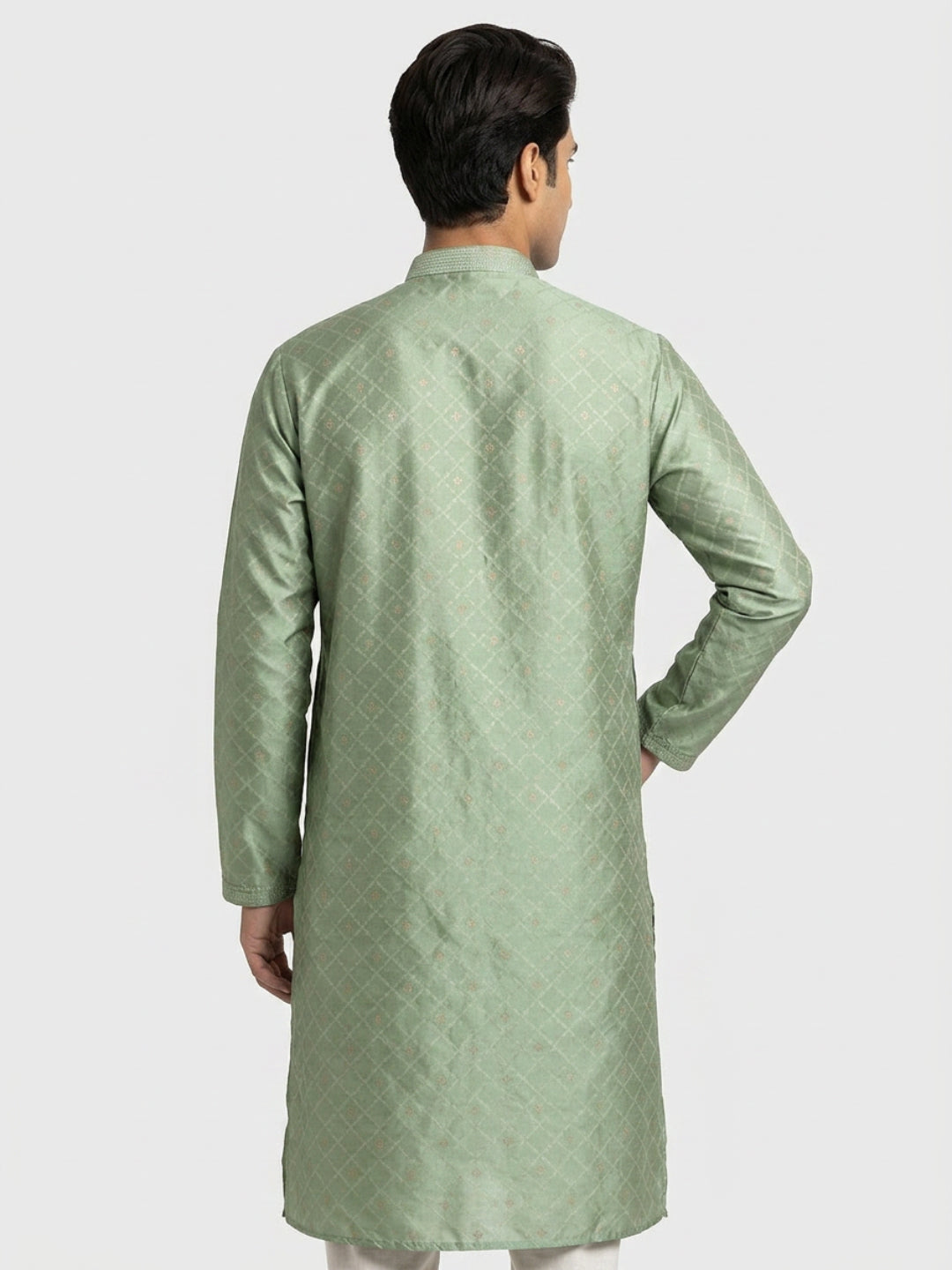 Sanman Ethnix By Raymond Orange Kurta