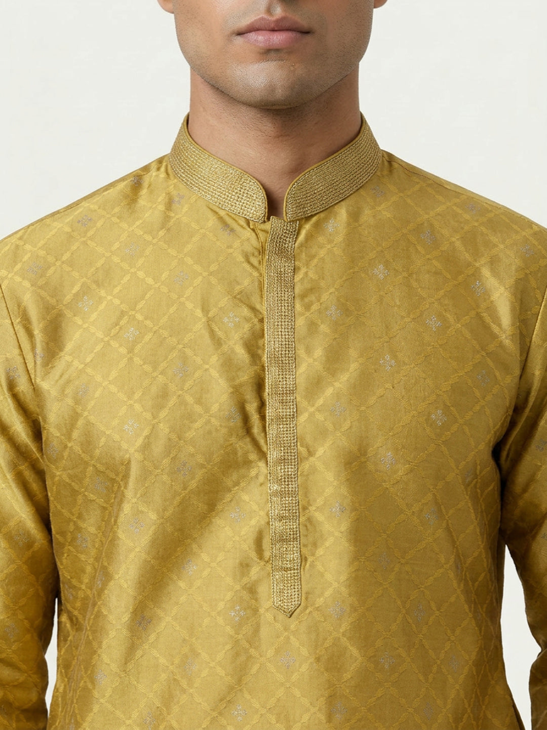 Sanman Ethnix By Raymond Orange Kurta