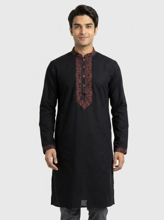 Sanman Ethnix By Raymond Orange Kurta