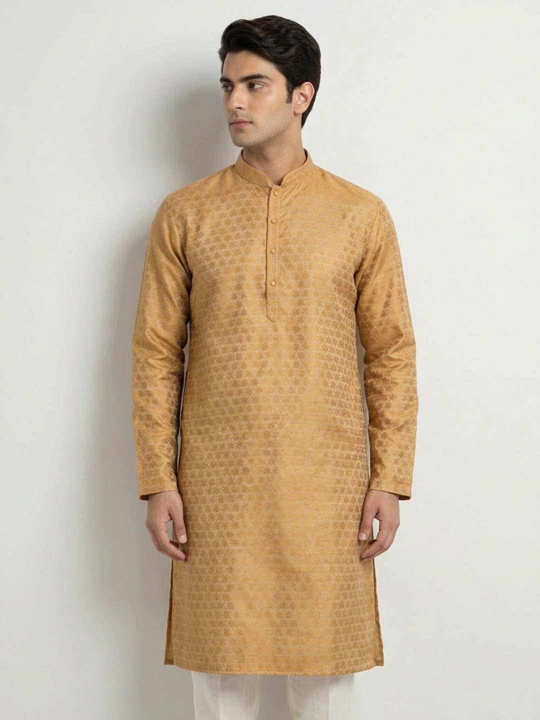 Sanman Ethnix By Raymond Orange Kurta