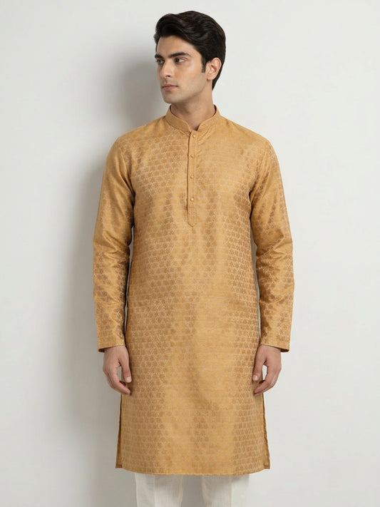 Sanman Ethnix By Raymond Orange Kurta