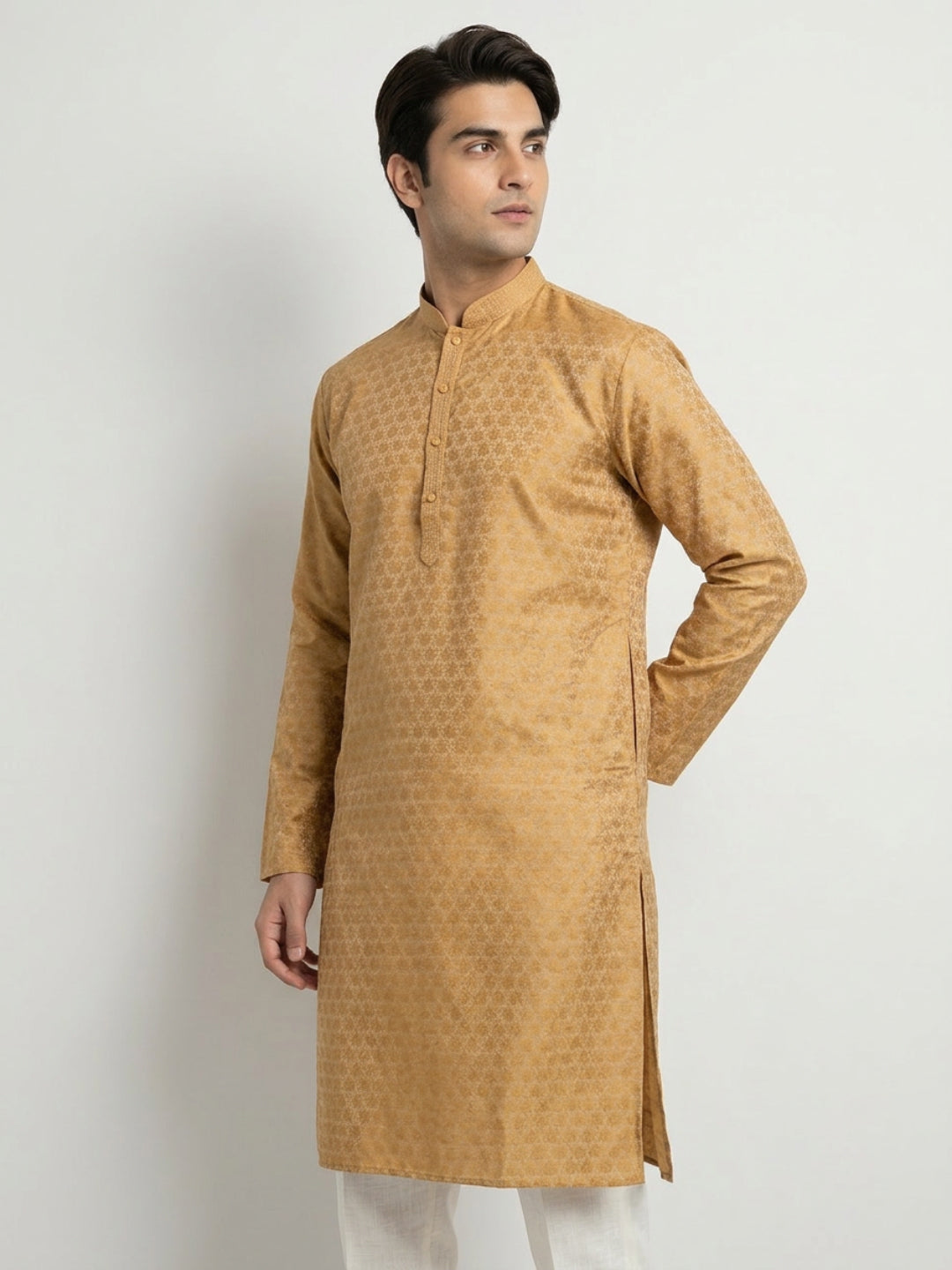 Sanman Ethnix By Raymond Orange Kurta