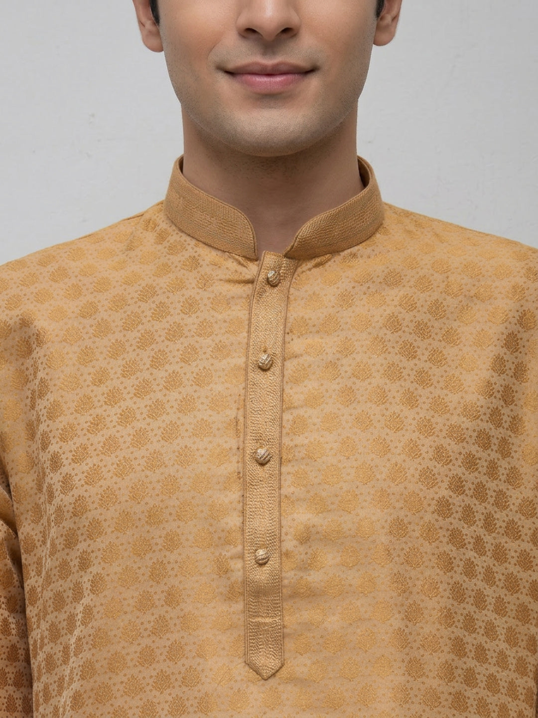 Sanman Ethnix By Raymond Orange Kurta
