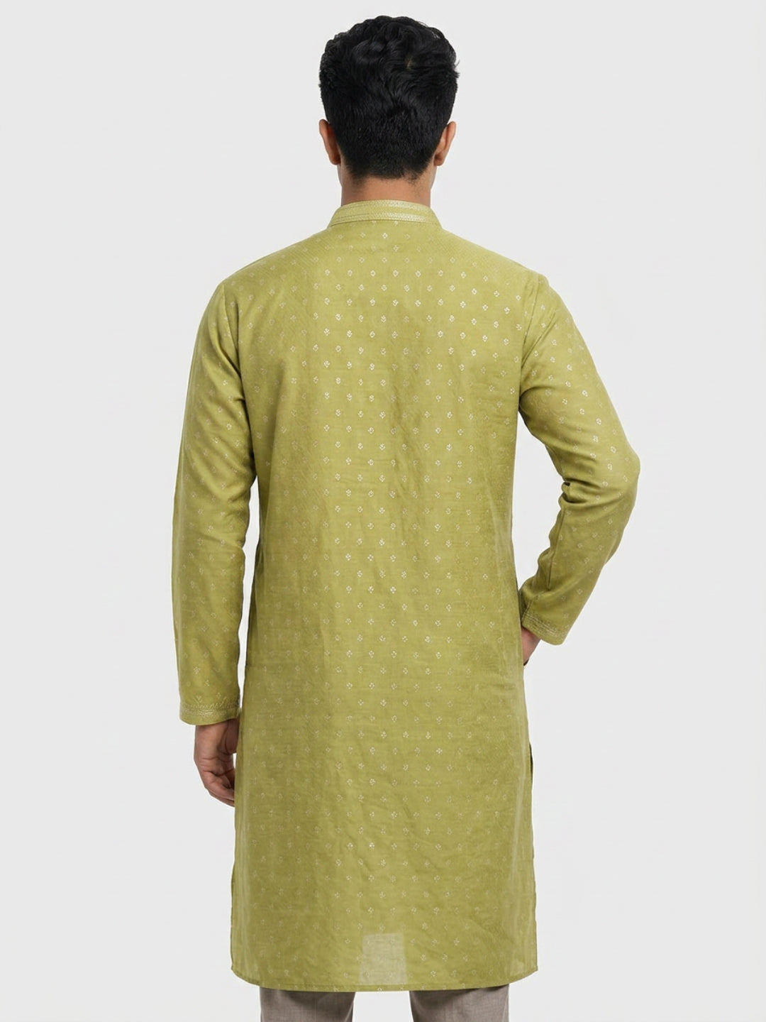 Sanman Ethnix By Raymond Orange Kurta