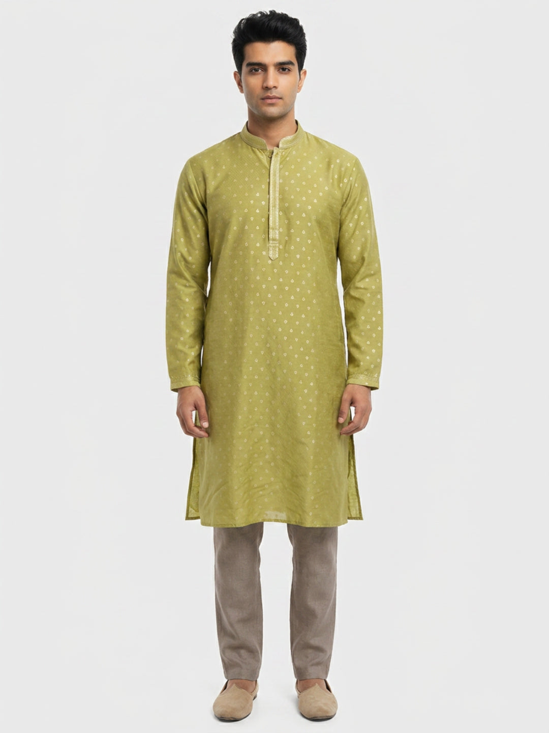 Sanman Ethnix By Raymond Orange Kurta