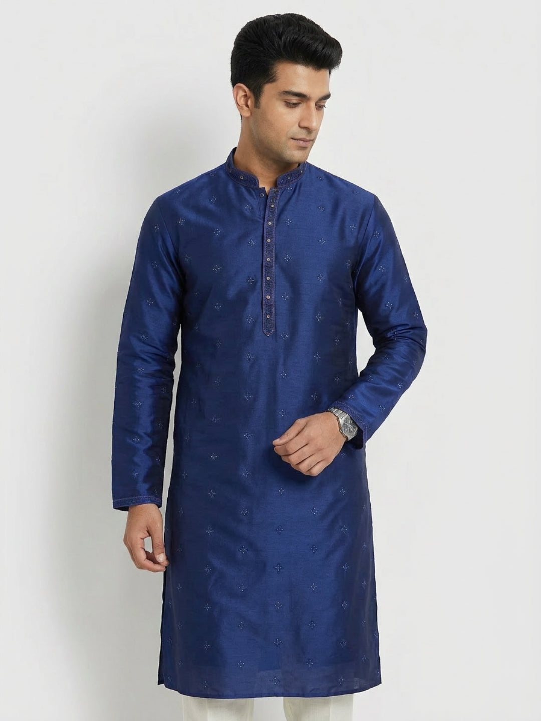 Sanman Ethnix By Raymond Orange Kurta