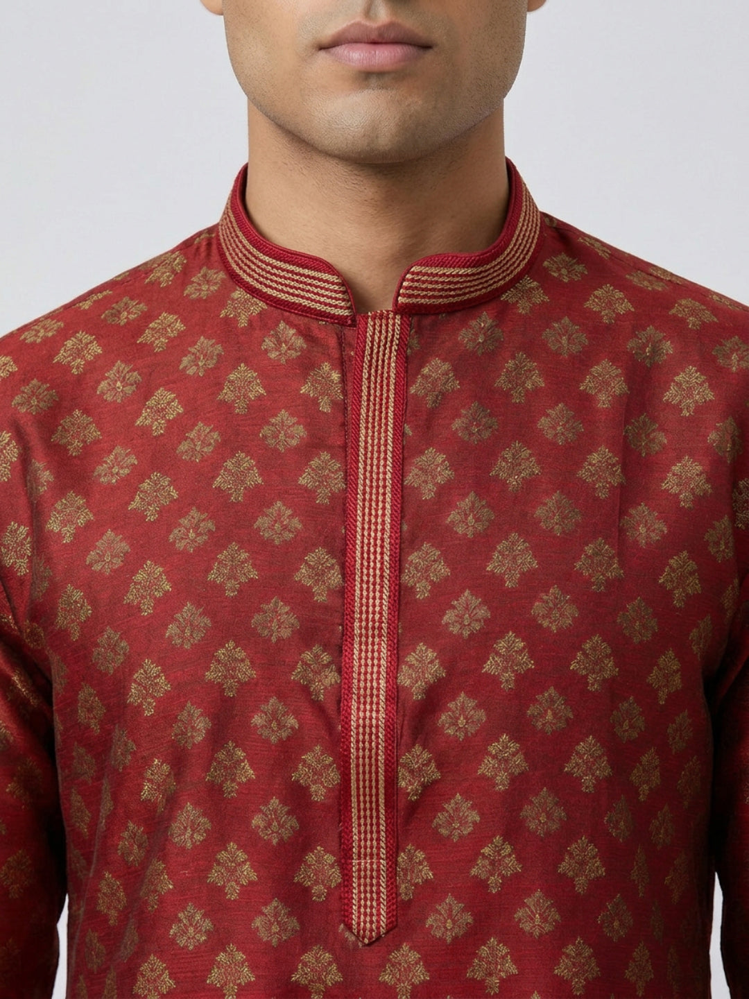 Sanman Ethnix By Raymond Orange Kurta