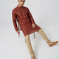 Sanman Ethnix By Raymond Orange Kurta