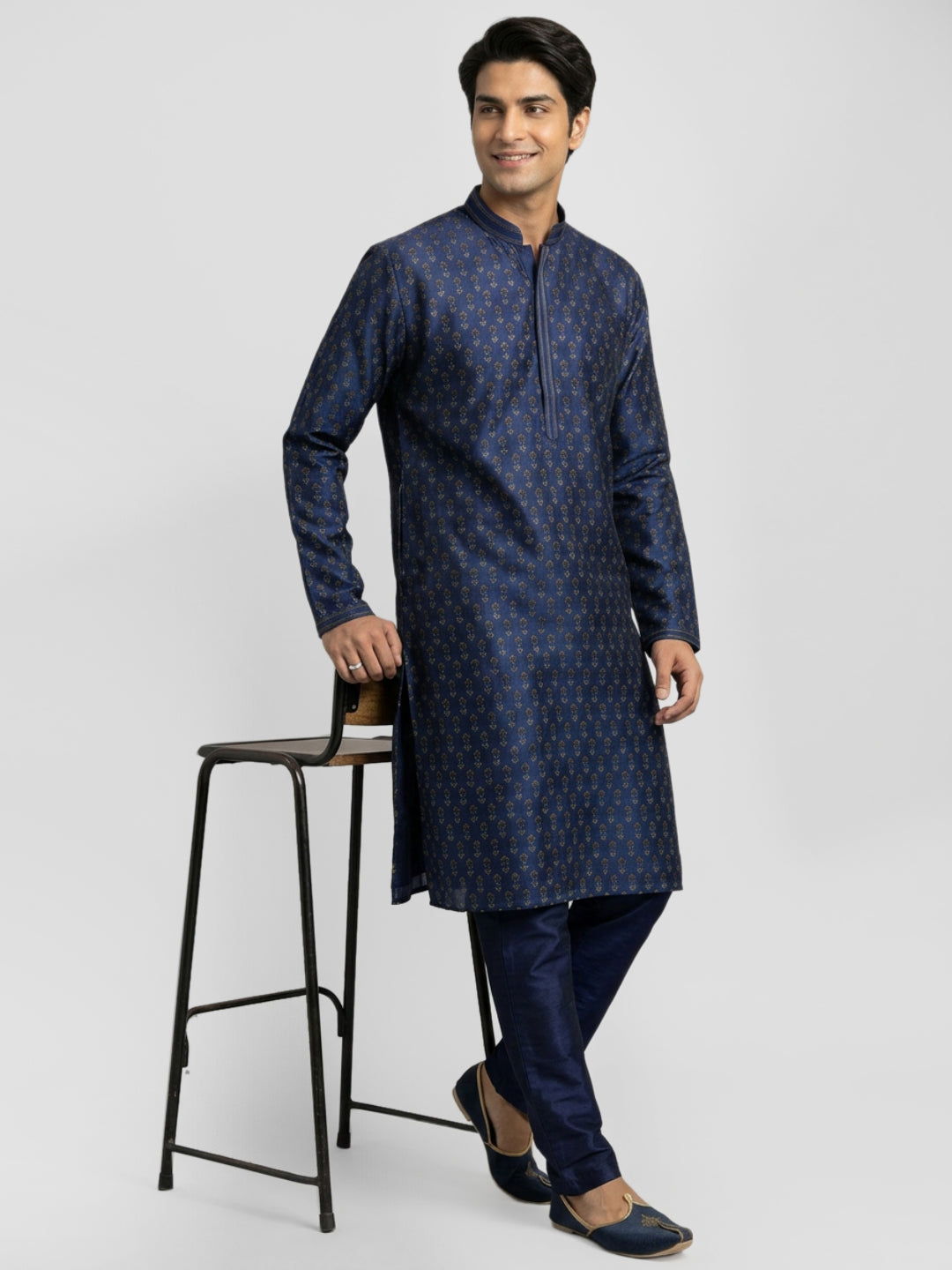 Sanman Ethnix By Raymond Orange Kurta