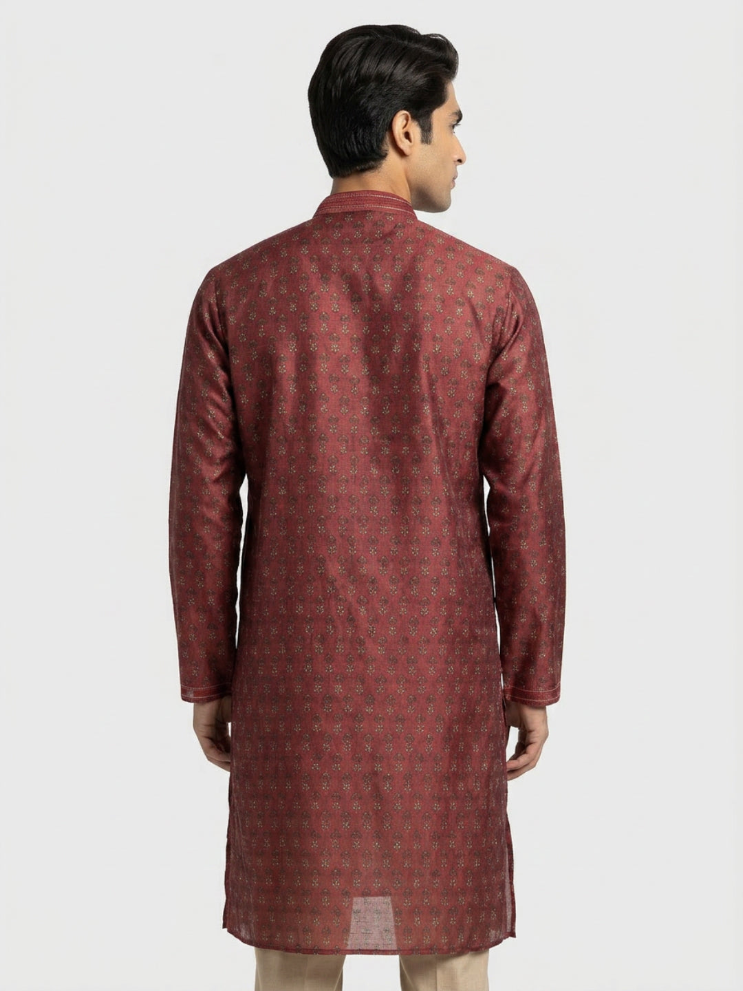 Sanman Ethnix By Raymond Orange Kurta