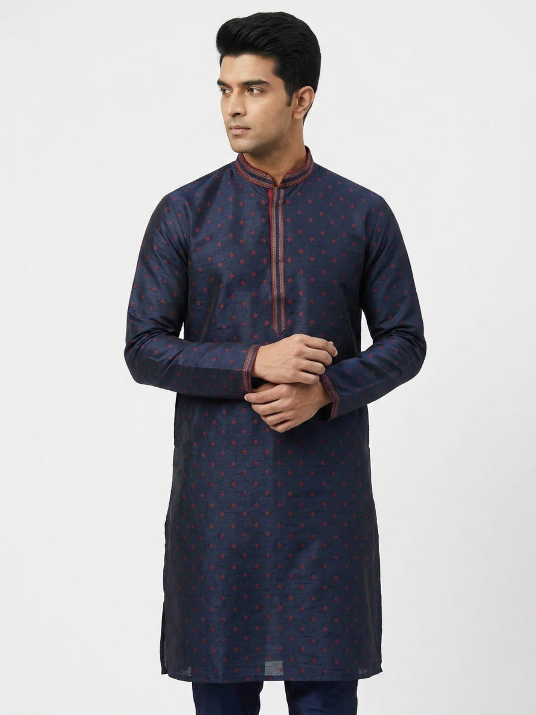 Sanman Ethnix By Raymond Orange Kurta