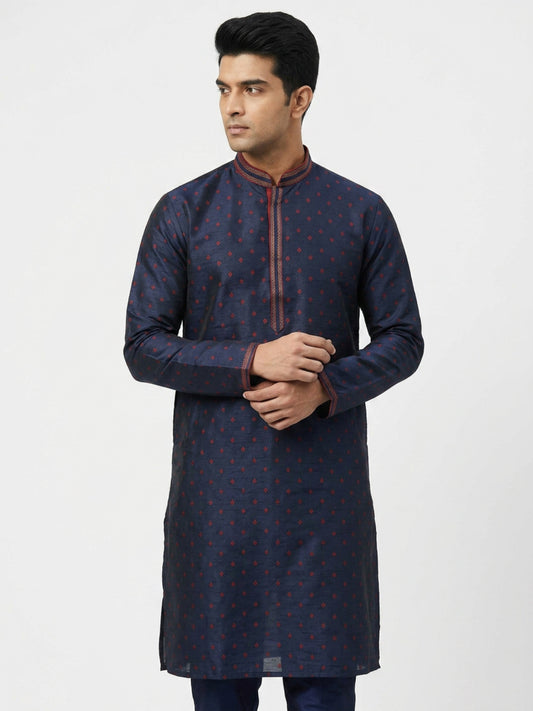 Sanman Ethnix By Raymond Orange Kurta