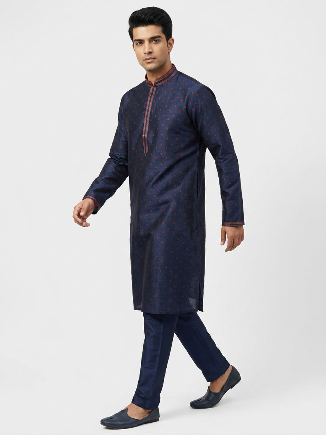 Sanman Ethnix By Raymond Orange Kurta