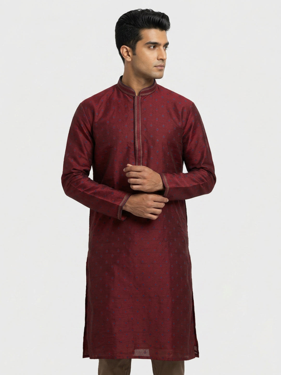 Sanman Ethnix By Raymond Orange Kurta