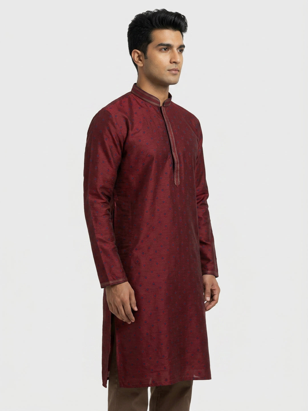 Sanman Ethnix By Raymond Orange Kurta