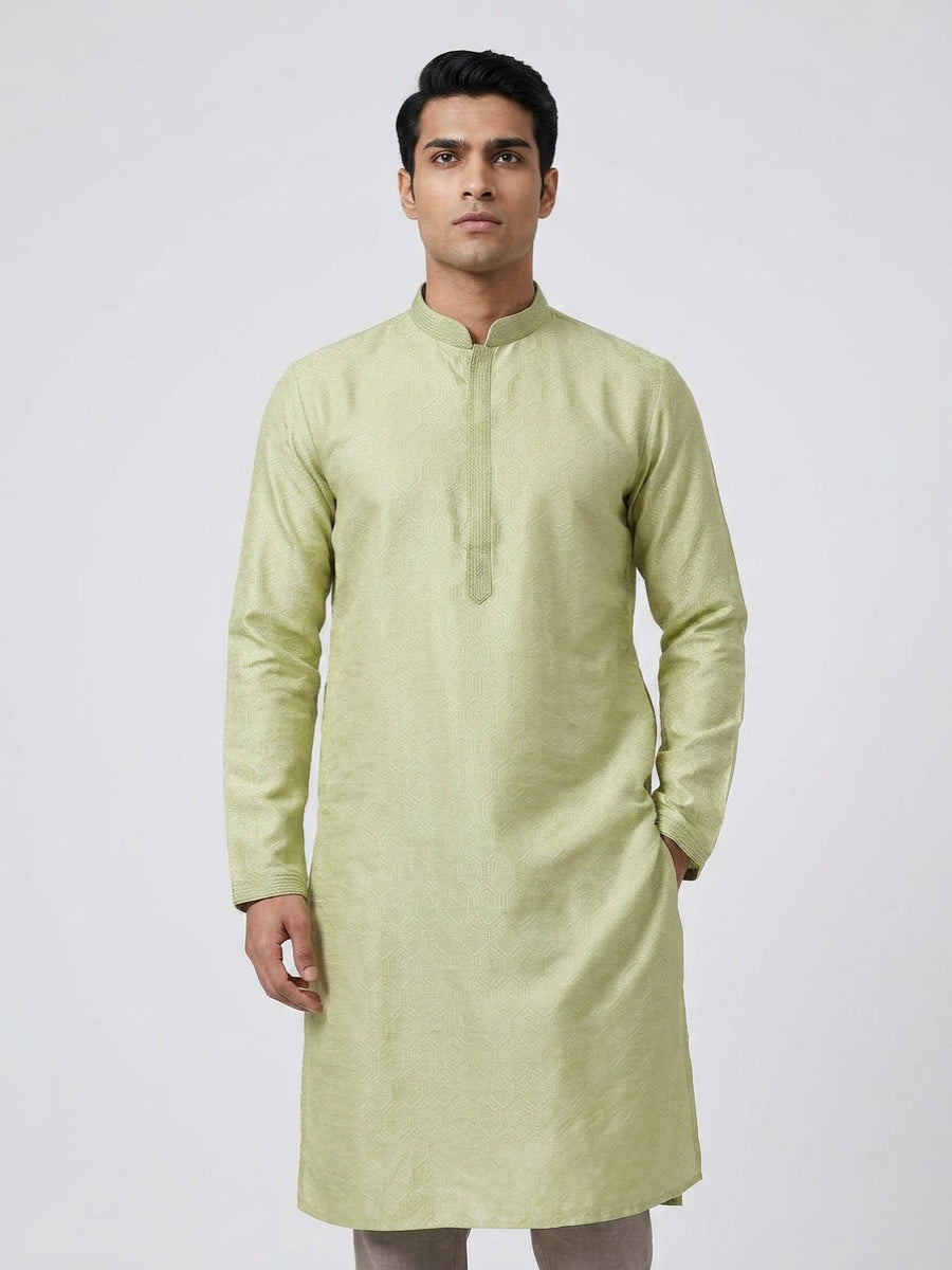 Sanman Ethnix By Raymond Orange Kurta