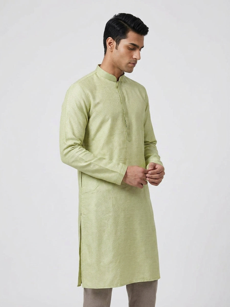 Sanman Ethnix By Raymond Orange Kurta