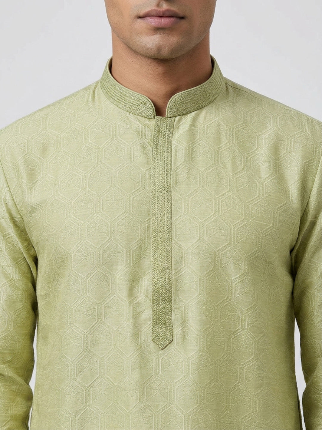 Sanman Ethnix By Raymond Orange Kurta