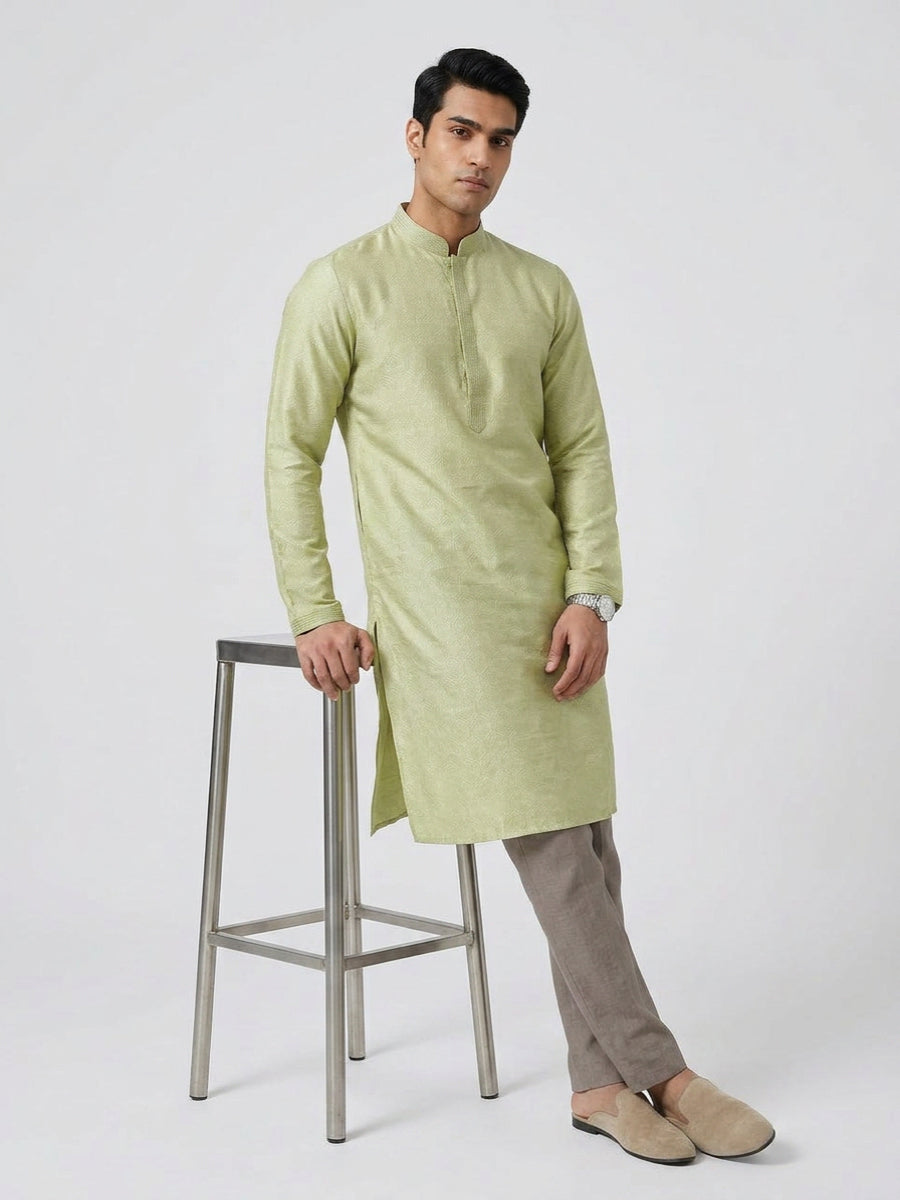 Sanman Ethnix By Raymond Orange Kurta