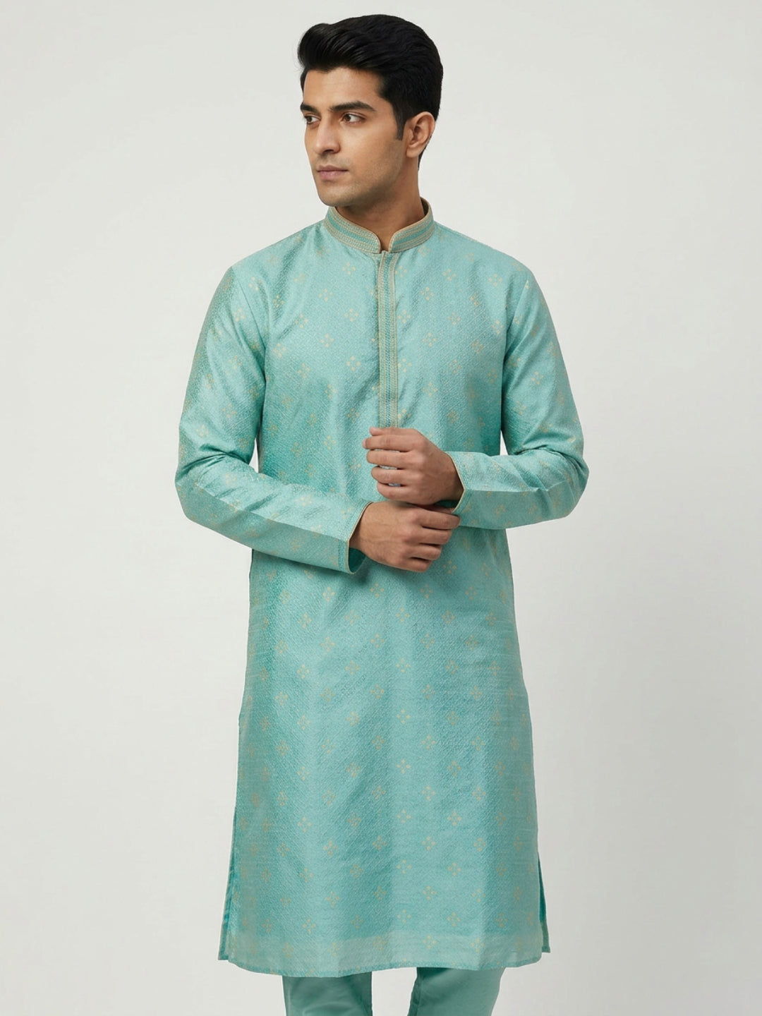 Sanman Ethnix By Raymond Orange Kurta