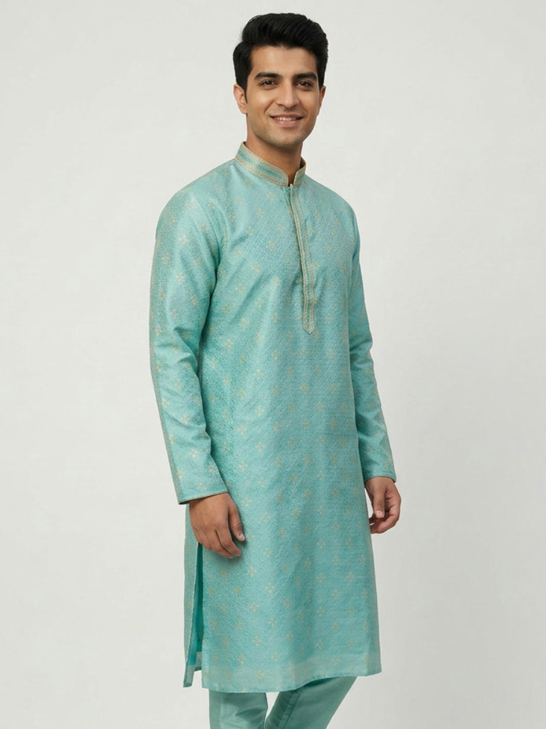 Sanman Ethnix By Raymond Orange Kurta
