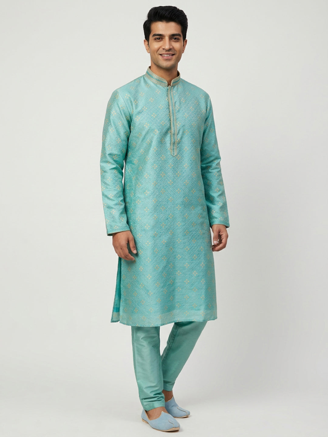 Sanman Ethnix By Raymond Orange Kurta