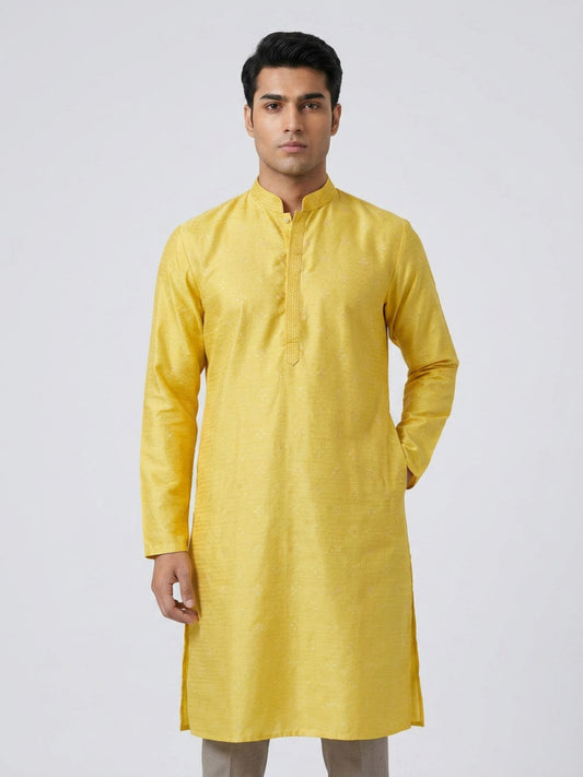 Sanman Ethnix By Raymond Orange Kurta