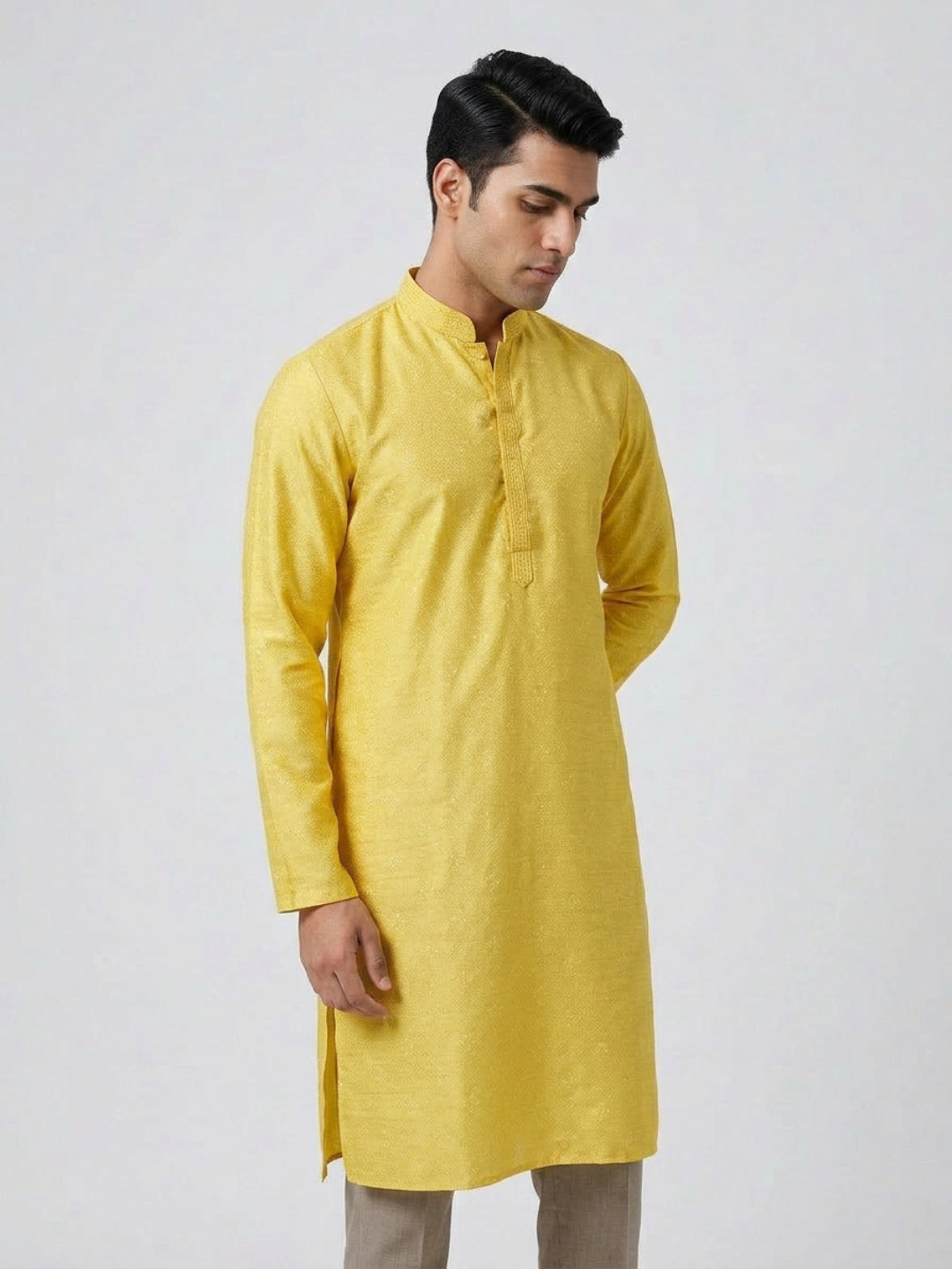 Sanman Ethnix By Raymond Orange Kurta