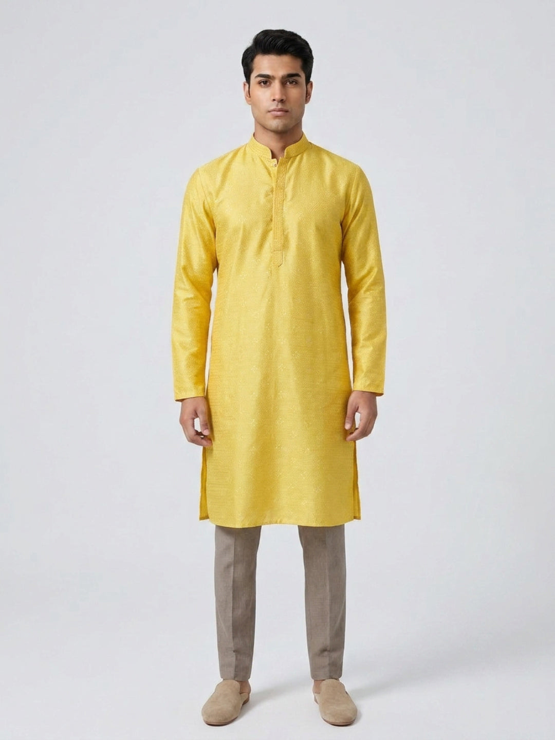 Sanman Ethnix By Raymond Orange Kurta