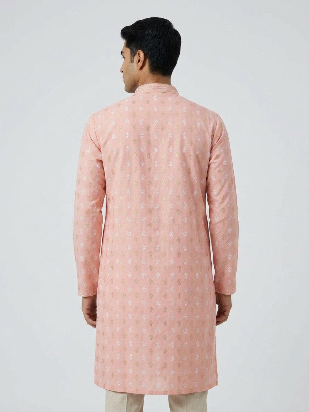 Sanman Ethnix By Raymond Orange Kurta