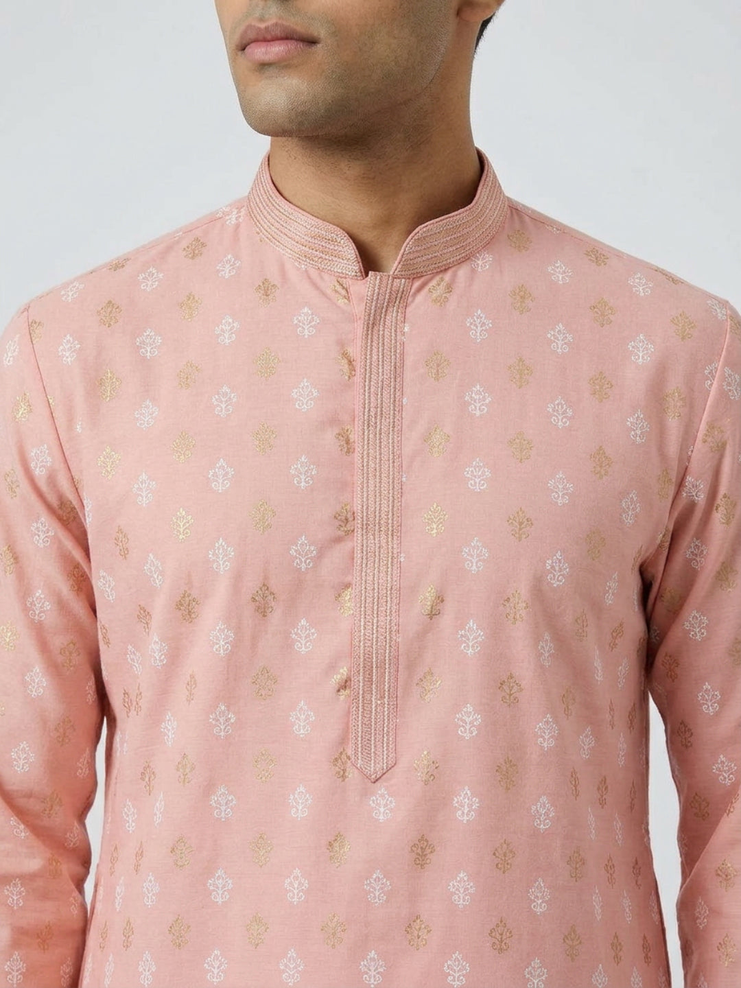 Sanman Ethnix By Raymond Orange Kurta