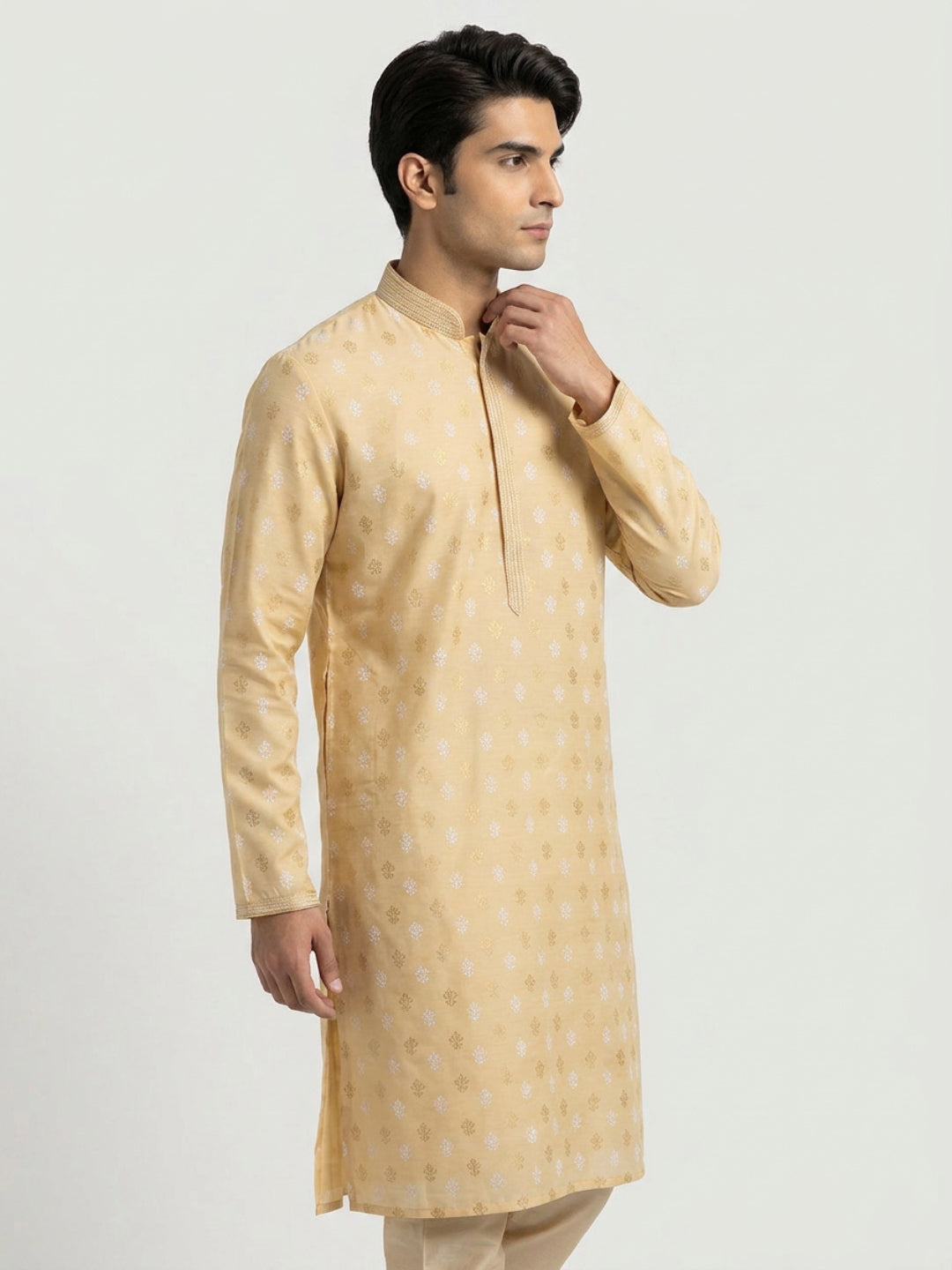 Sanman Ethnix By Raymond Orange Kurta