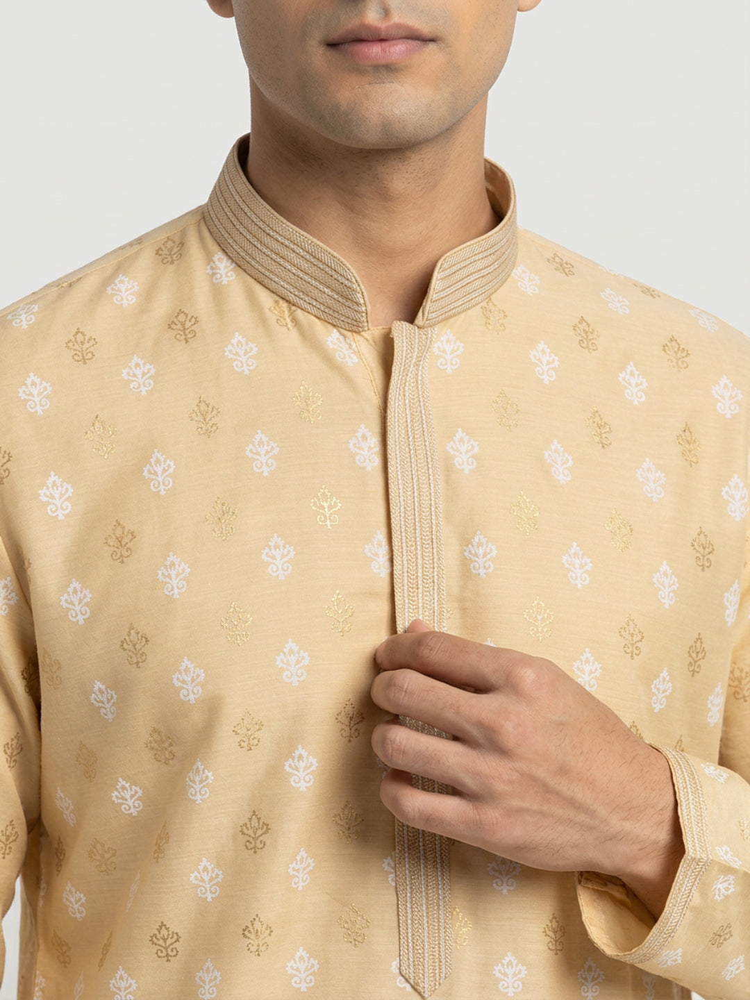 Sanman Ethnix By Raymond Orange Kurta