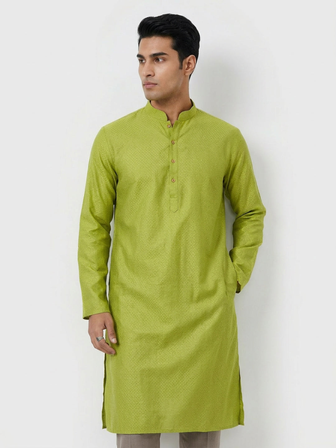 Sanman Ethnix By Raymond Orange Kurta