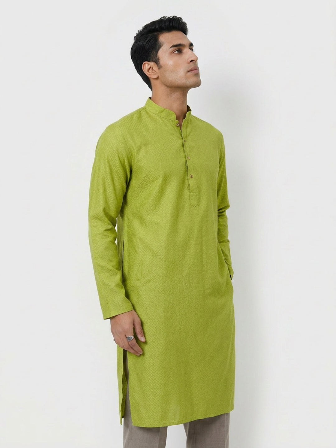 Sanman Ethnix By Raymond Orange Kurta