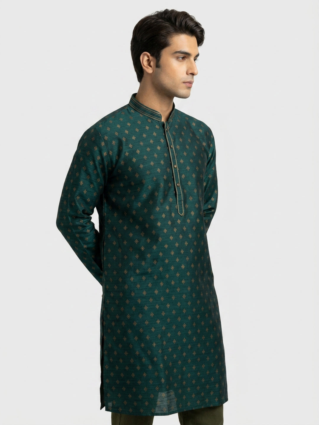 Sanman Ethnix By Raymond Orange Kurta