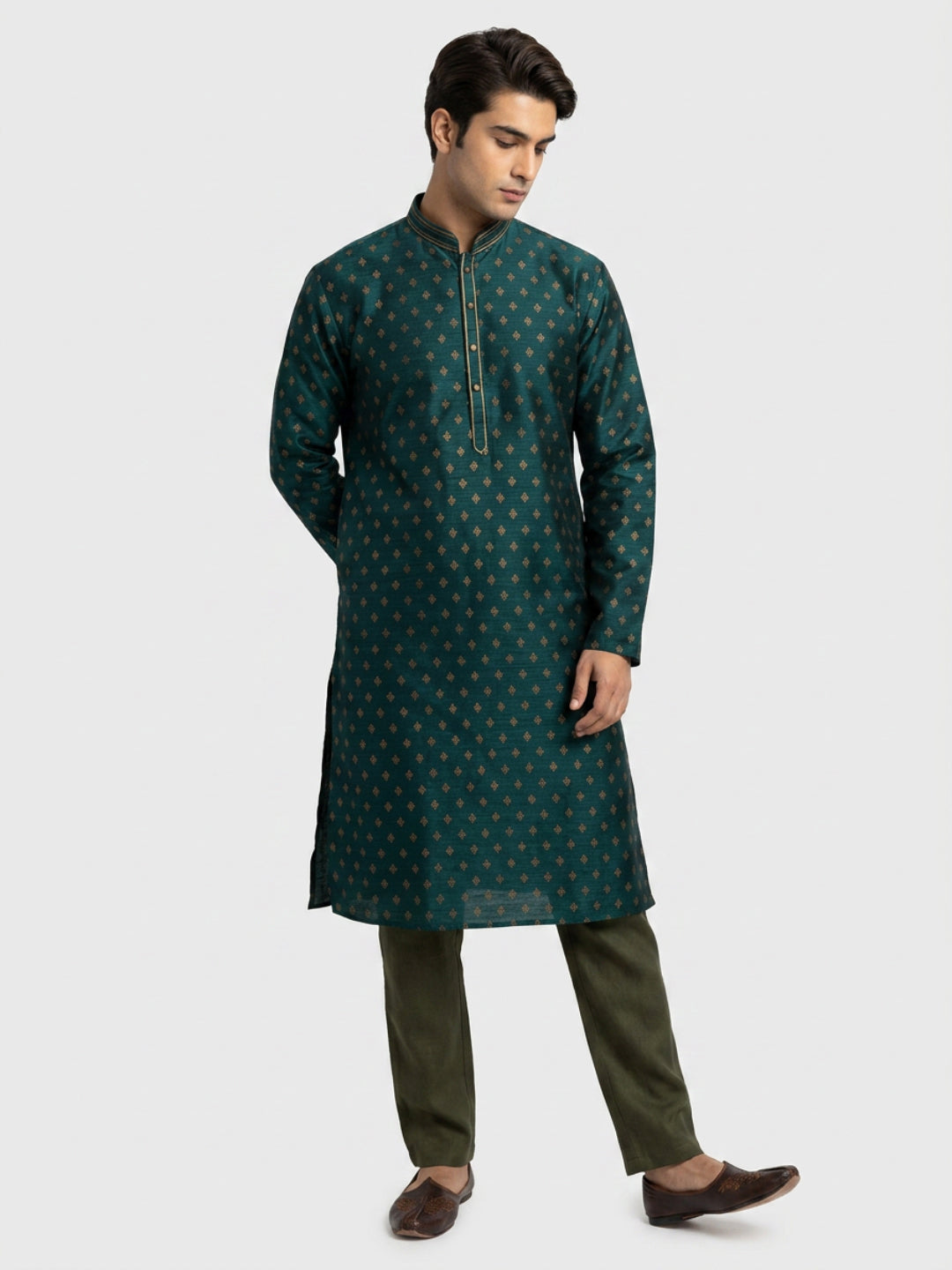 Sanman Ethnix By Raymond Orange Kurta