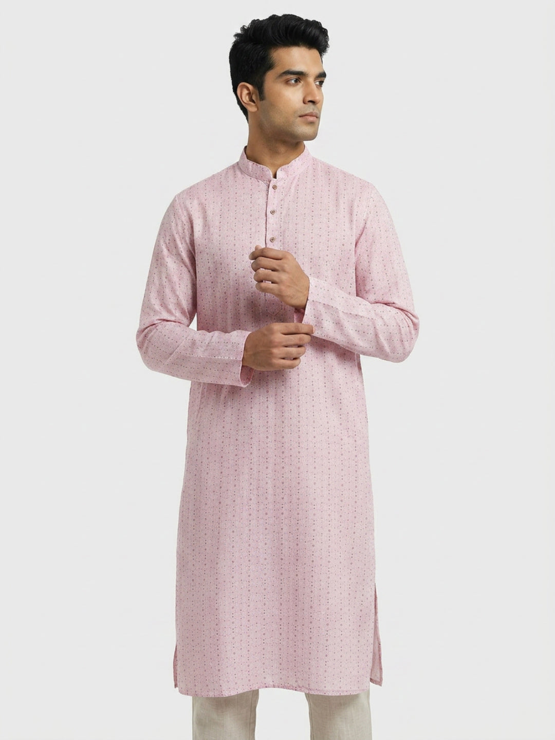 Sanman Ethnix By Raymond Orange Kurta