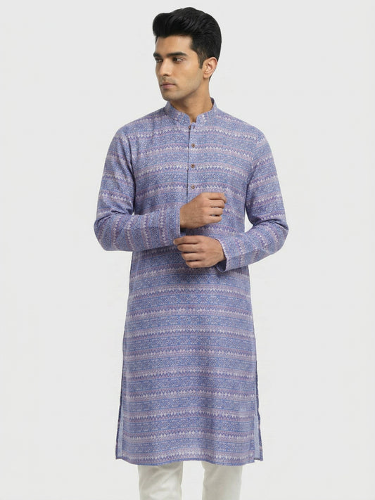 Sanman Ethnix By Raymond Orange Kurta