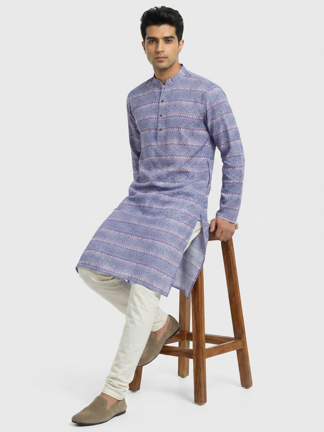 Sanman Ethnix By Raymond Orange Kurta